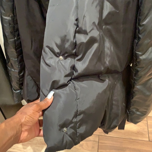 Winter coat- false leather good condition Size: L - Picture 7 of 11